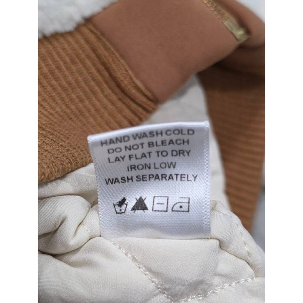 Lovers & Friends x Revolve Y2K Simone Faux Fur Sherpa Bomber Cream XS A004174 - Picture 7 of 8